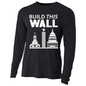 Womens Build This Wall Separation Of Church And State USA Cooling Performance Long Sleeve Crew