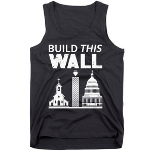 Womens Build This Wall Separation Of Church And State USA Tank Top