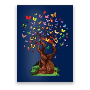 Womens Butterfly Tree Beautiful Nature Lover Butterfly Poster