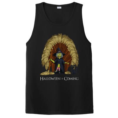 Witch Brooms Throne Funny Halloween PosiCharge Competitor Tank