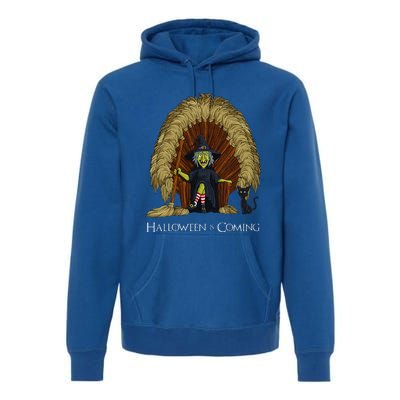 Witch Brooms Throne Funny Halloween Premium Hoodie