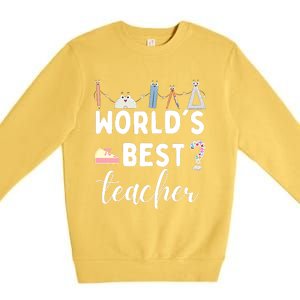 Worlds Best Teacher Premium Crewneck Sweatshirt