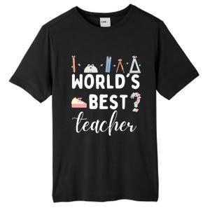 Worlds Best Teacher Tall Fusion ChromaSoft Performance T-Shirt