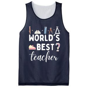 Worlds Best Teacher Mesh Reversible Basketball Jersey Tank