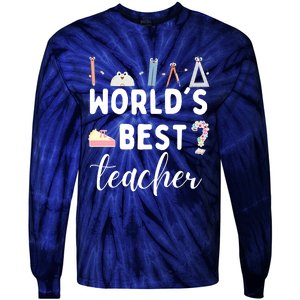 Worlds Best Teacher Tie-Dye Long Sleeve Shirt