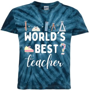 Worlds Best Teacher Kids Tie-Dye T-Shirt