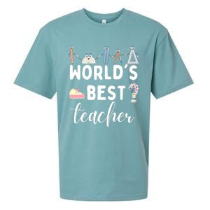 Worlds Best Teacher Sueded Cloud Jersey T-Shirt