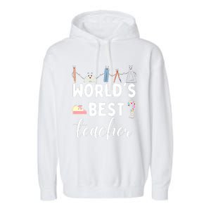 Worlds Best Teacher Garment-Dyed Fleece Hoodie