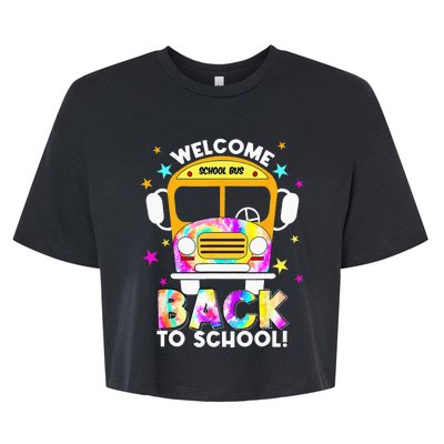 Welcome Back To School For Bus Drivers Transportation Dept Bella+Canvas Jersey Crop Tee