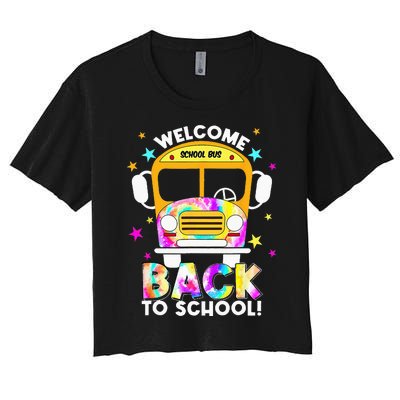 Welcome Back To School For Bus Drivers Transportation Dept Women's Crop Top Tee