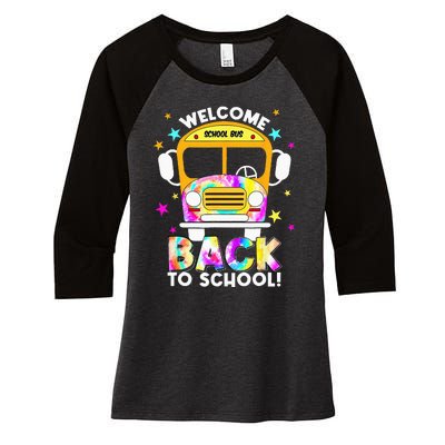 Welcome Back To School For Bus Drivers Transportation Dept Women's Tri-Blend 3/4-Sleeve Raglan Shirt