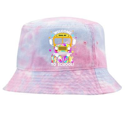 Welcome Back To School For Bus Drivers Transportation Dept Tie-Dyed Bucket Hat