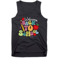 Welcome Back To School Happy First Day Of School Teachers Tank Top