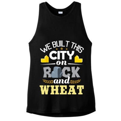 We Built This City On Rock And Wheat Tabletop Board Gaming Ladies PosiCharge Tri-Blend Wicking Tank