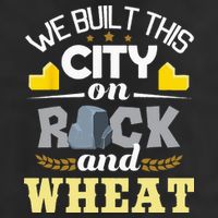 We Built This City On Rock And Wheat Tabletop Board Gaming 7 Panel Mesh Trucker Snapback Hat