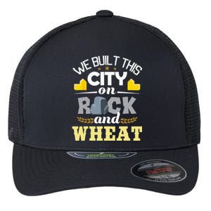 We Built This City On Rock And Wheat Tabletop Board Gaming Flexfit Unipanel Trucker Cap