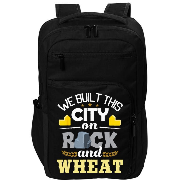 We Built This City On Rock And Wheat Tabletop Board Gaming Impact Tech Backpack
