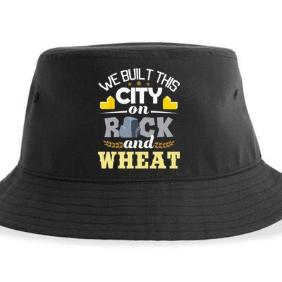 We Built This City On Rock And Wheat Tabletop Board Gaming Sustainable Bucket Hat