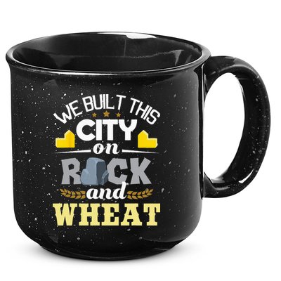 We Built This City On Rock And Wheat Tabletop Board Gaming 15oz Campfire Ceramic Mug