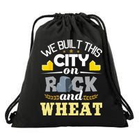 We Built This City On Rock And Wheat Tabletop Board Gaming Drawstring Bag