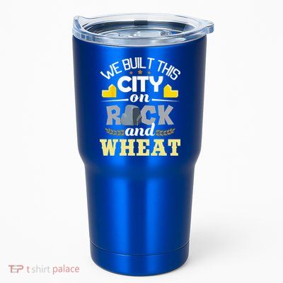 We Built This City On Rock And Wheat Tabletop Board Gaming Tumbler