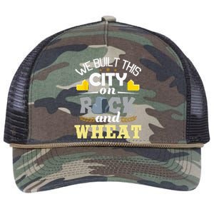 We Built This City On Rock And Wheat Tabletop Board Gaming Retro Rope Trucker Hat Cap