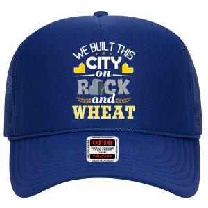 We Built This City On Rock And Wheat Tabletop Board Gaming High Crown Mesh Back Trucker Hat