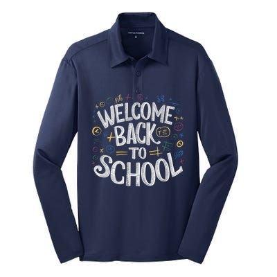 Welcome Back To School 2024 2025 Silk Touch Performance Long Sleeve Polo