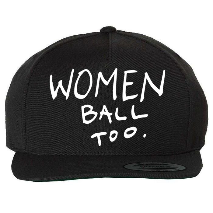 Women Ball Too Wool Snapback Cap