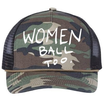 Women Ball Too Retro Rope Trucker Hat Cap