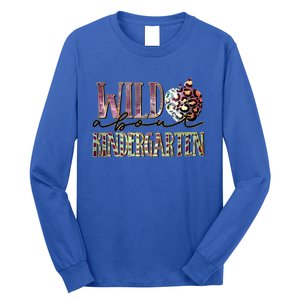 Welcom Back To School Day Teacher Wild About Kindergarten Gift Long Sleeve Shirt