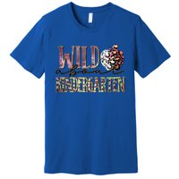 Welcom Back To School Day Teacher Wild About Kindergarten Gift Premium T-Shirt