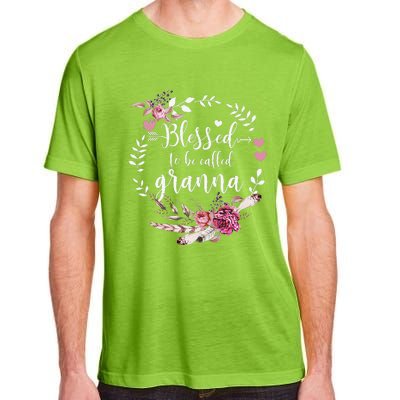 Womens Blessed To Be Called Granna Thankful Blessed Granna Adult ChromaSoft Performance T-Shirt