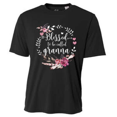 Womens Blessed To Be Called Granna Thankful Blessed Granna Cooling Performance Crew T-Shirt