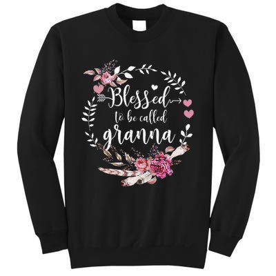 Womens Blessed To Be Called Granna Thankful Blessed Granna Sweatshirt