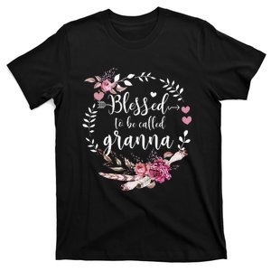 Womens Blessed To Be Called Granna Thankful Blessed Granna T-Shirt