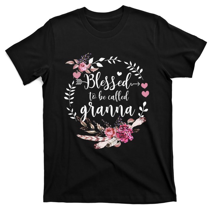 Womens Blessed To Be Called Granna Thankful Blessed Granna T-Shirt