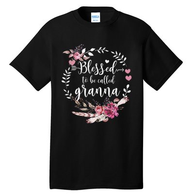 Womens Blessed To Be Called Granna Thankful Blessed Granna Tall T-Shirt