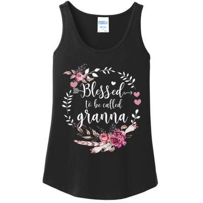 Womens Blessed To Be Called Granna Thankful Blessed Granna Ladies Essential Tank