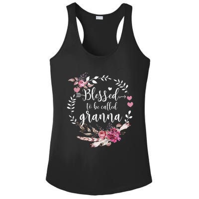 Womens Blessed To Be Called Granna Thankful Blessed Granna Ladies PosiCharge Competitor Racerback Tank