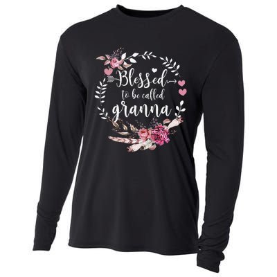 Womens Blessed To Be Called Granna Thankful Blessed Granna Cooling Performance Long Sleeve Crew