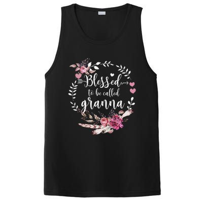 Womens Blessed To Be Called Granna Thankful Blessed Granna PosiCharge Competitor Tank