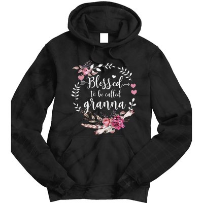 Womens Blessed To Be Called Granna Thankful Blessed Granna Tie Dye Hoodie