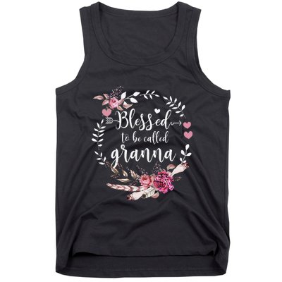 Womens Blessed To Be Called Granna Thankful Blessed Granna Tank Top