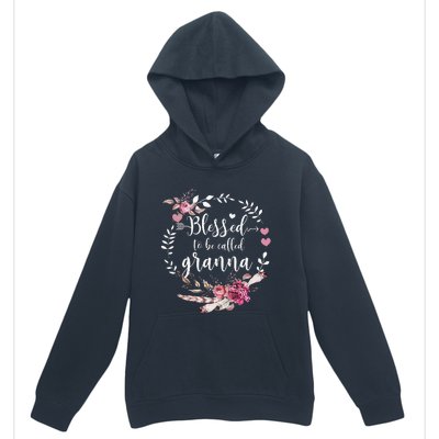 Womens Blessed To Be Called Granna Thankful Blessed Granna Urban Pullover Hoodie