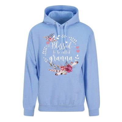 Womens Blessed To Be Called Granna Thankful Blessed Granna Unisex Surf Hoodie