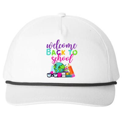 Welcome Back To School Snapback Five-Panel Rope Hat