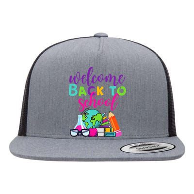 Welcome Back To School Flat Bill Trucker Hat