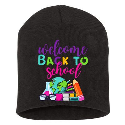 Welcome Back To School Short Acrylic Beanie