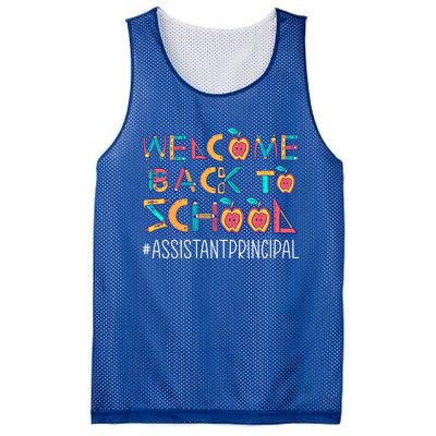 Welcome Back To School Assistant Principal Cute Gift Mesh Reversible Basketball Jersey Tank